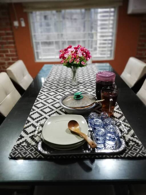 Breakfast Served in A big and spacious dining table