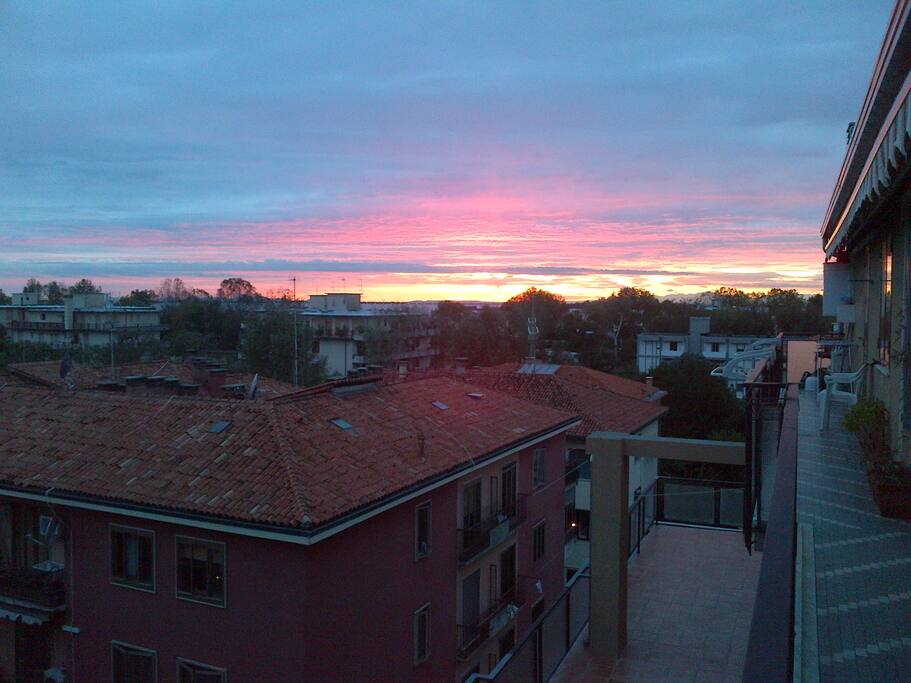 La terrazza al tramonto.