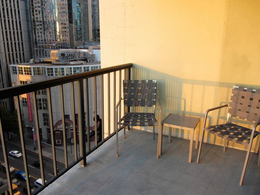 Your balcony (chairs are facing water views)
