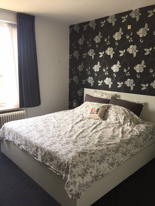 Separate bedroom with king bed