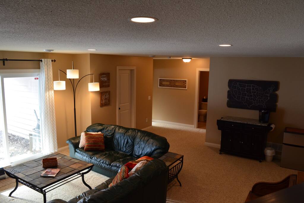 Private living space adjacent to bedroom and bathroom.