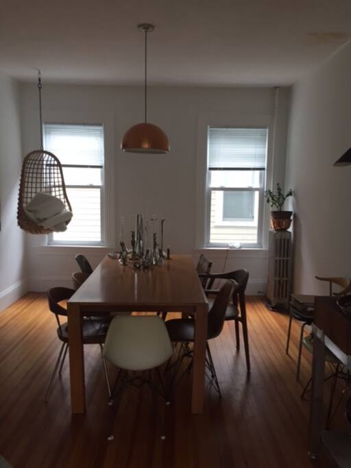 Dining room seats six!