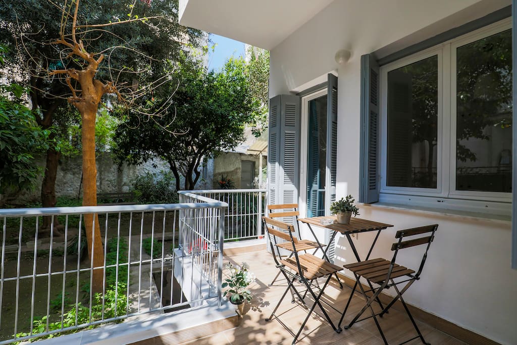 The balcony in the garden