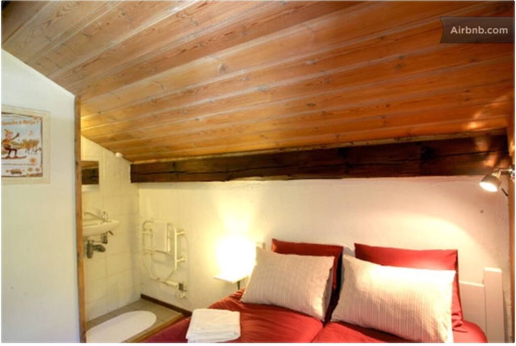 Bedroom 1: double bed with ensuite shower