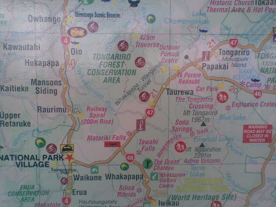 map at National Park Train Station