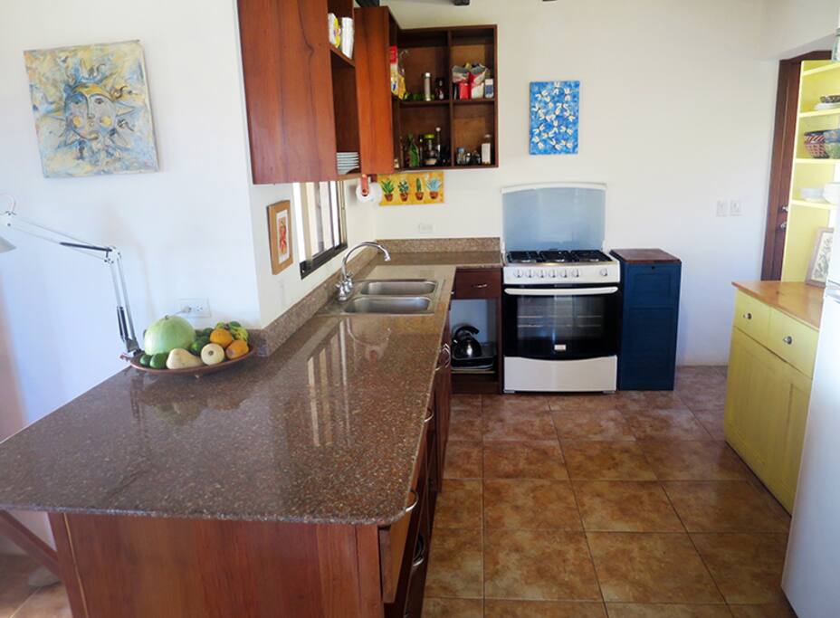 Full kitchen with view