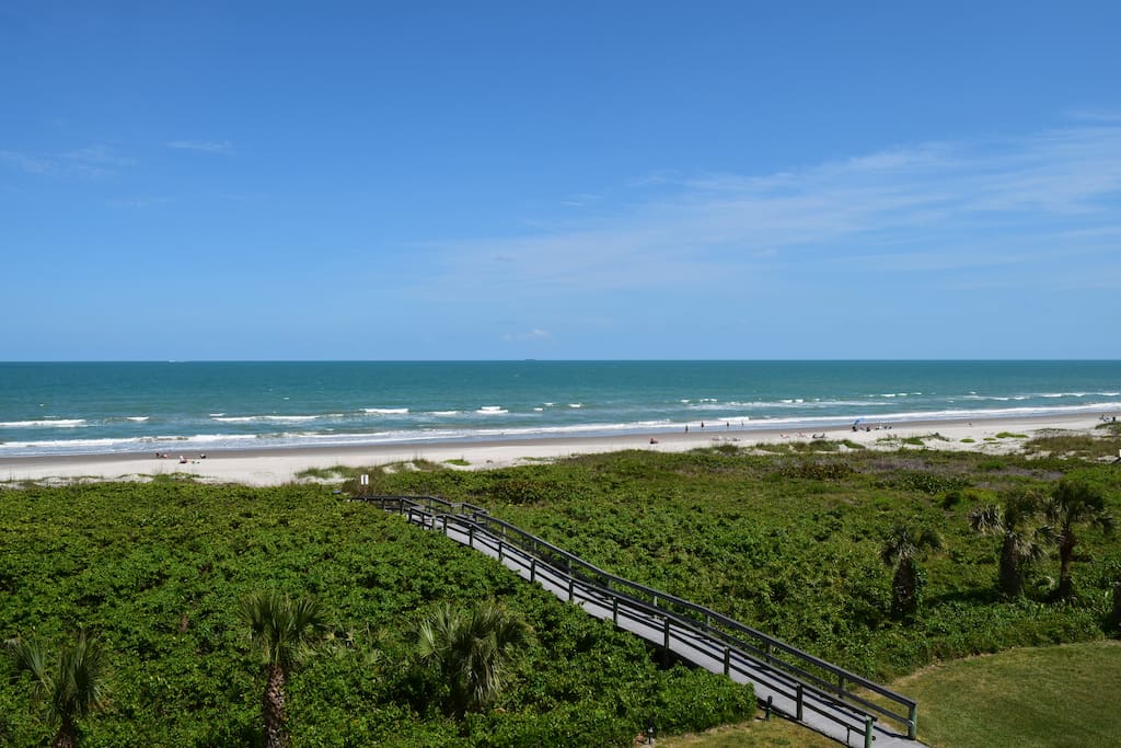 view of walkover access from condo balcony