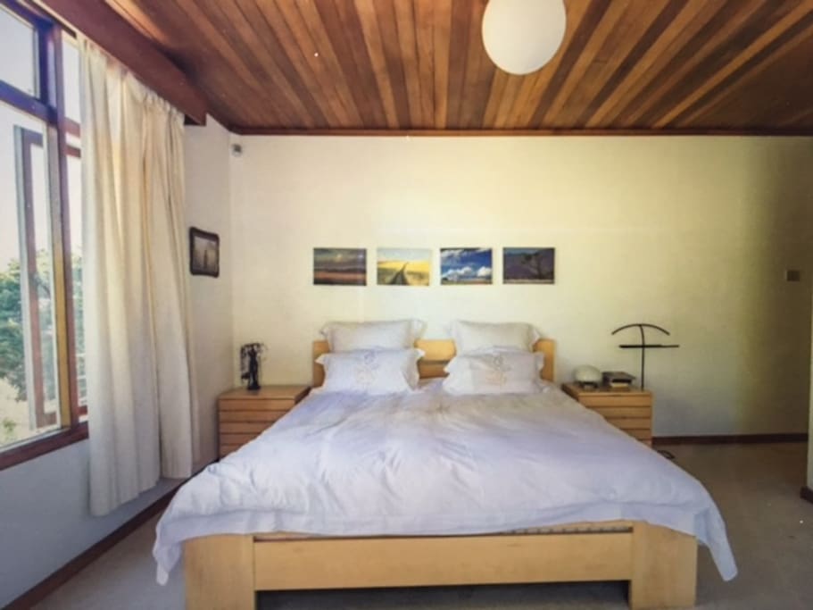 King size bed in main bedroom