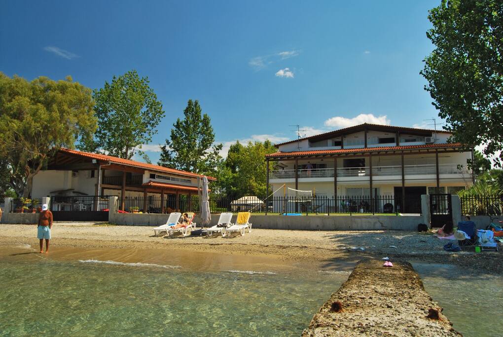The private beach!