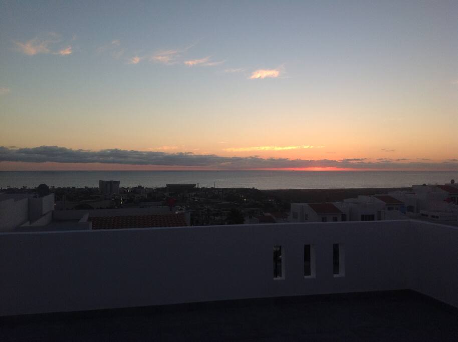 Sun set off deck