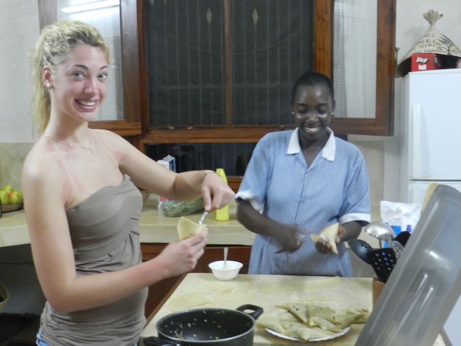 FRANCY AND ROSE THE COOK IN THE KITCHEN