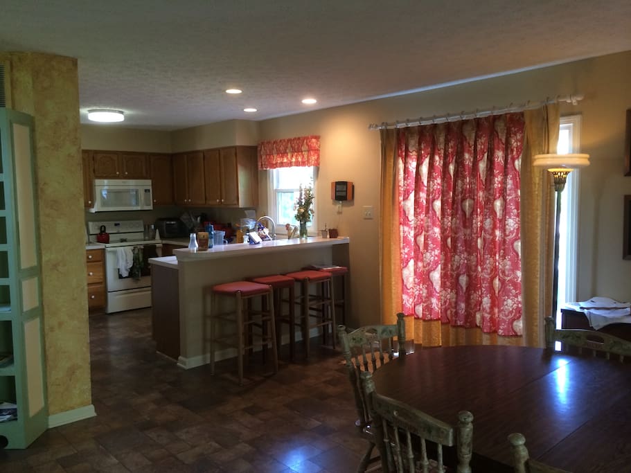 kitchen and dining room