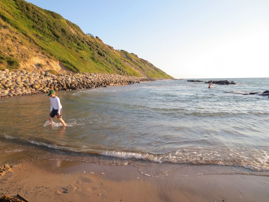 The beach 500 metres away