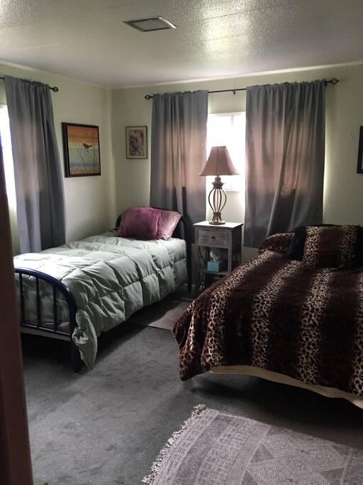 Cool, comfy bedroom with private bath down the hall