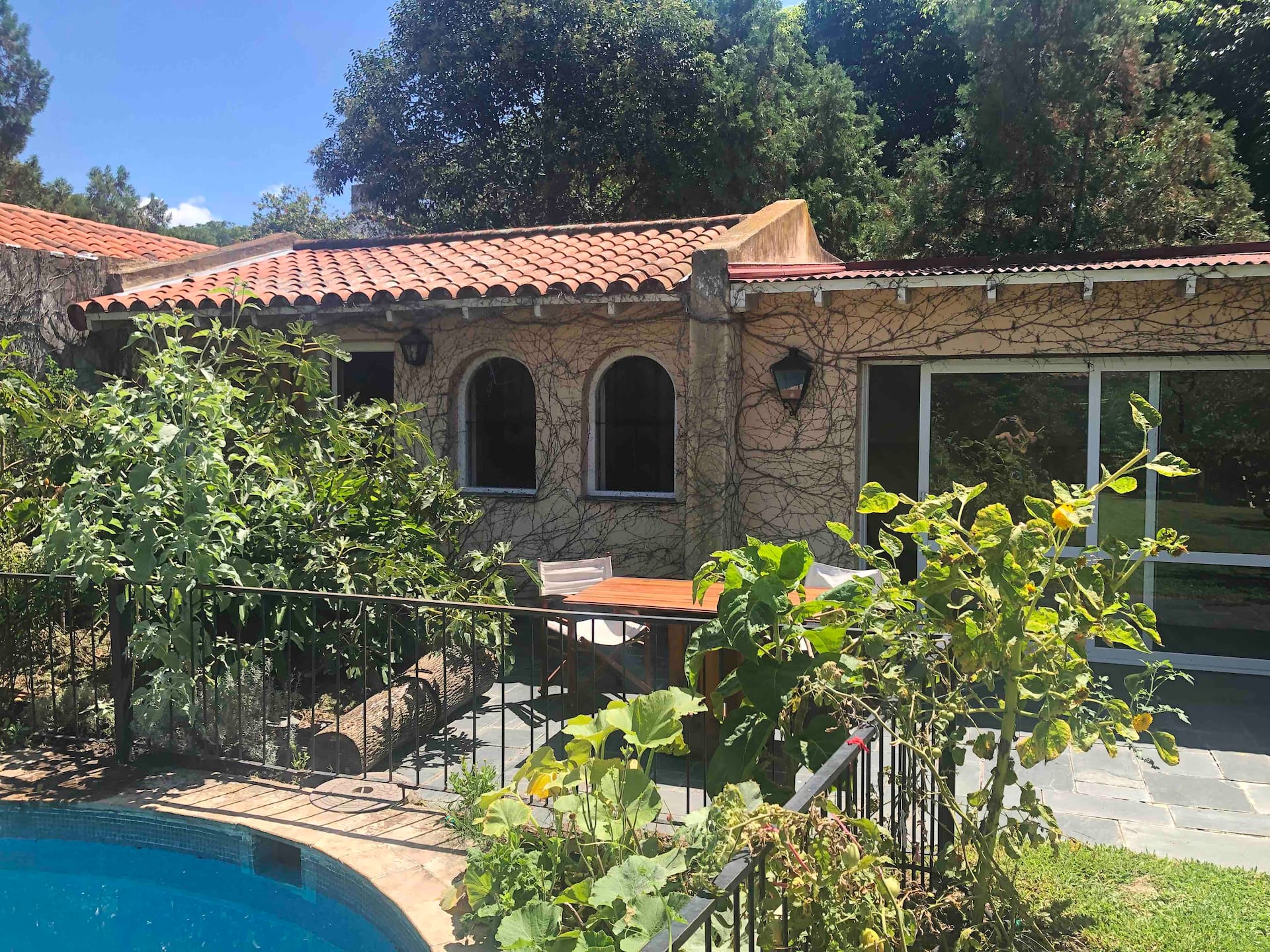 Apartment with a garden and pool