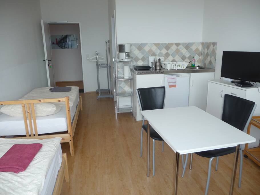 Apartment mit 3 Einzelbetten