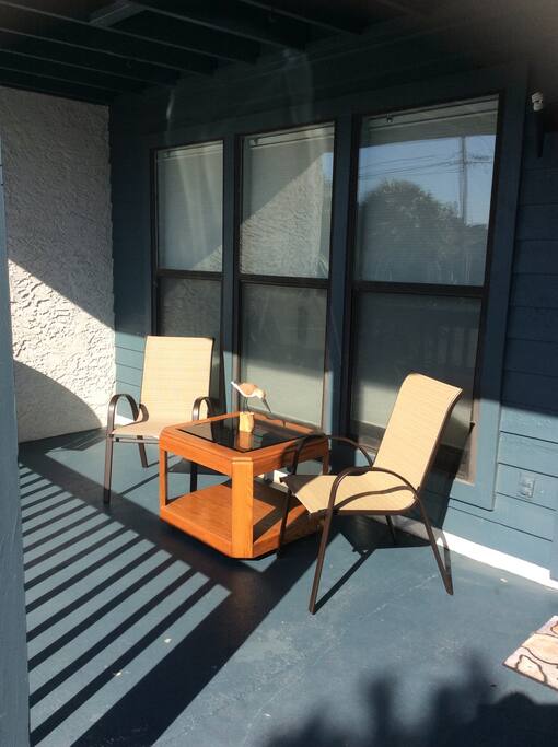Sunshine and morning coffee on the front porch!