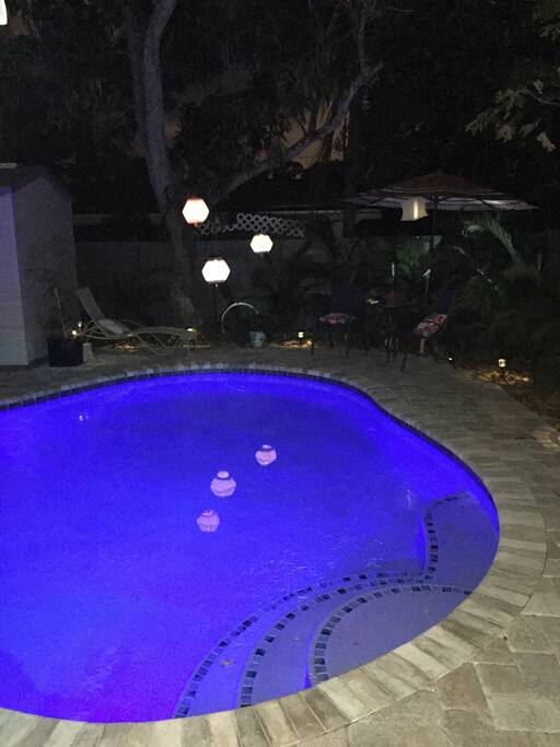 Pool at night