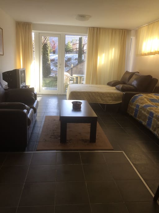 The studio on the ground floor.