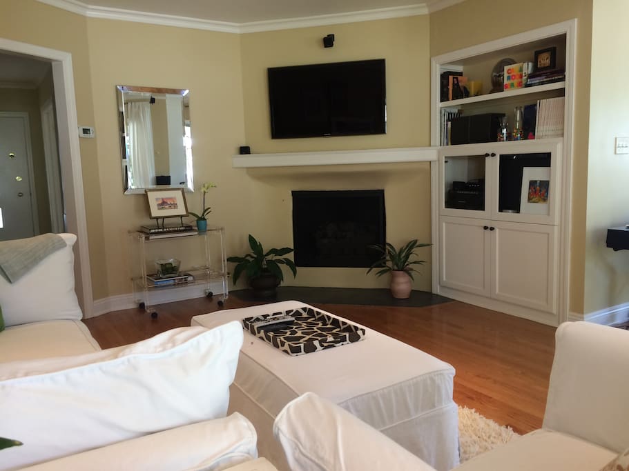TV/Fireplace View from Great Room Down Couch