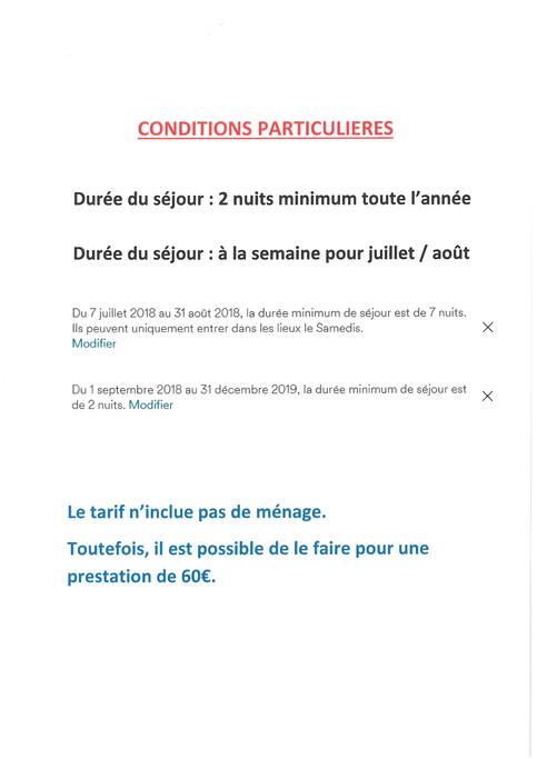 conditions particulières
