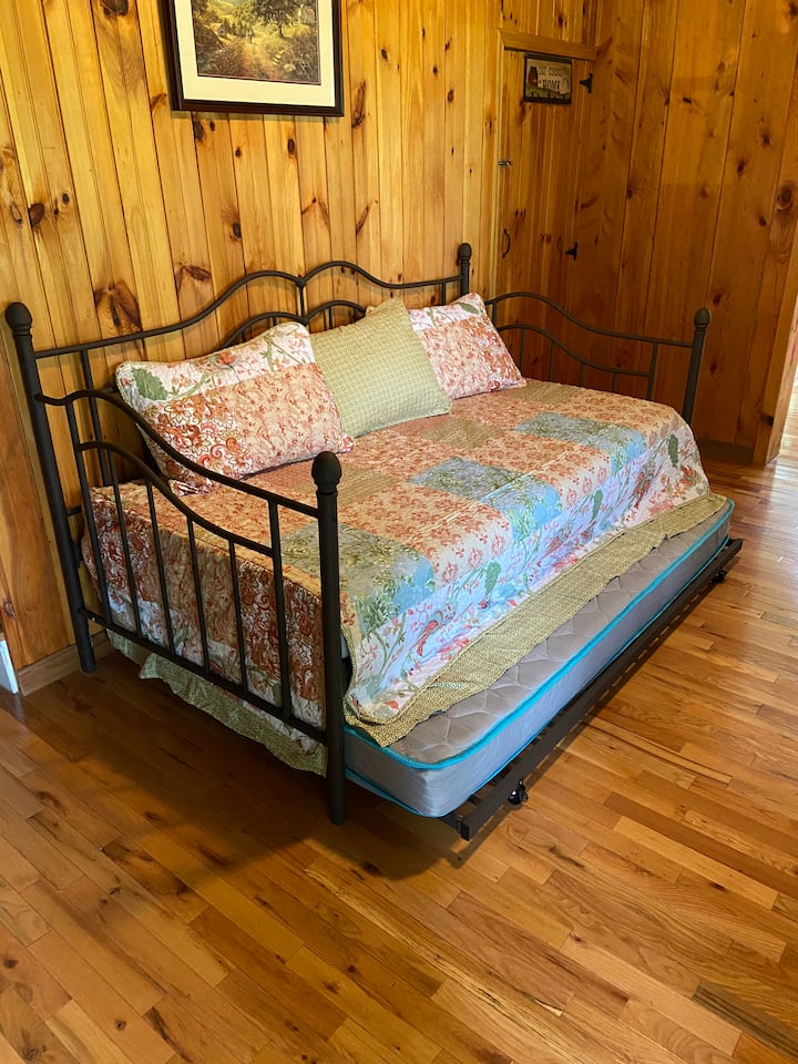 Daybed with trundle bed underneath.