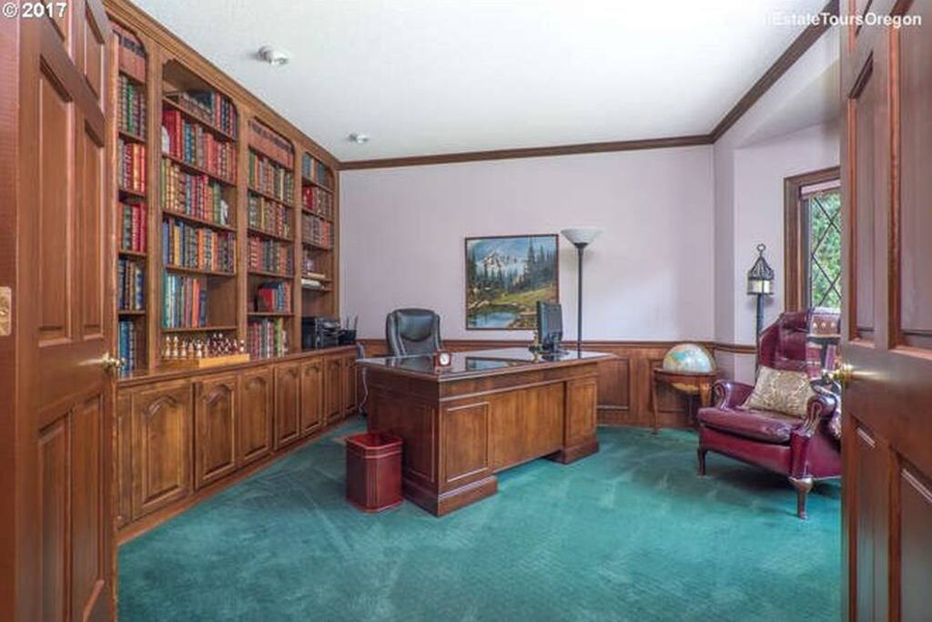 Office with collection of classics