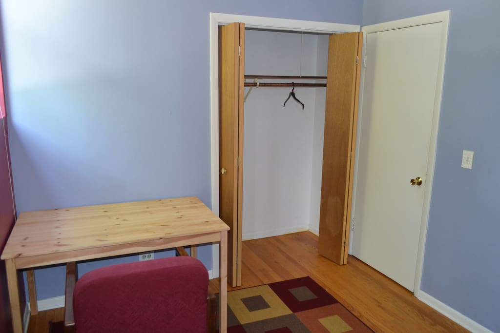 Large closet with hangers