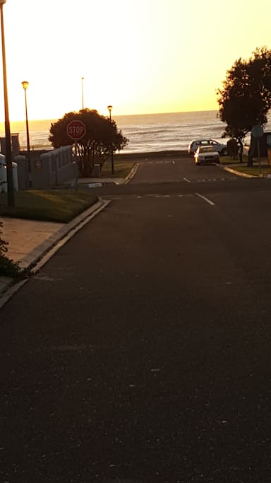 The view of the ocean from outside the house. The house is less than 100m from the beach.