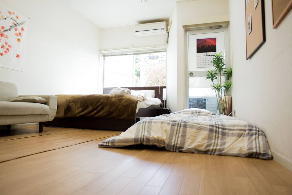 2 beds and 1 sofa
