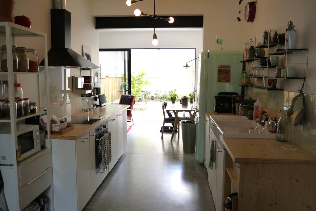 cuisine ouverte sur le salon