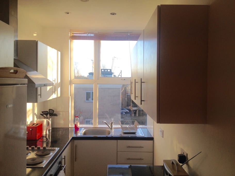 Large windows provide plenty of natural light