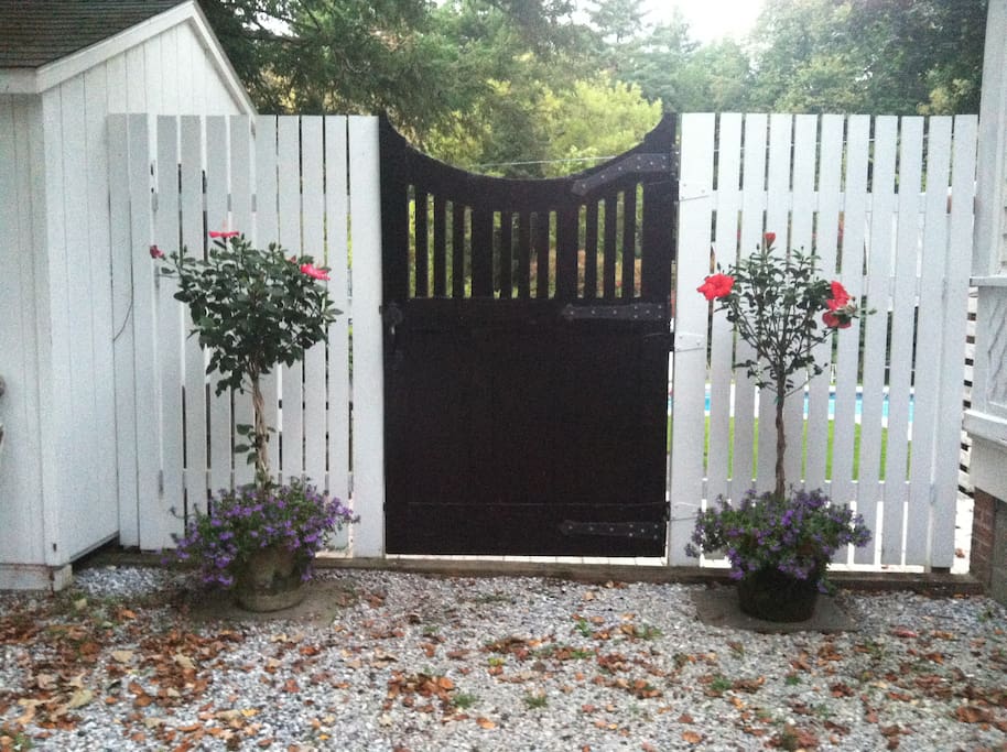 Fenced in private backyard