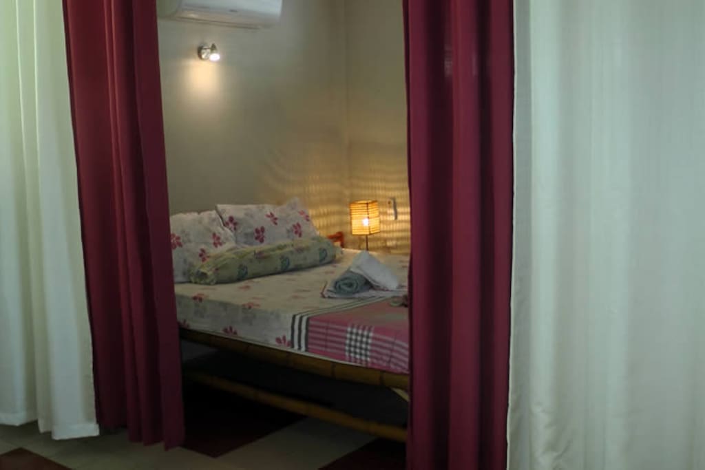 Bedroom with split aircon