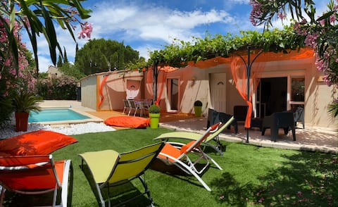Villa La Treille near Avignon heated pool