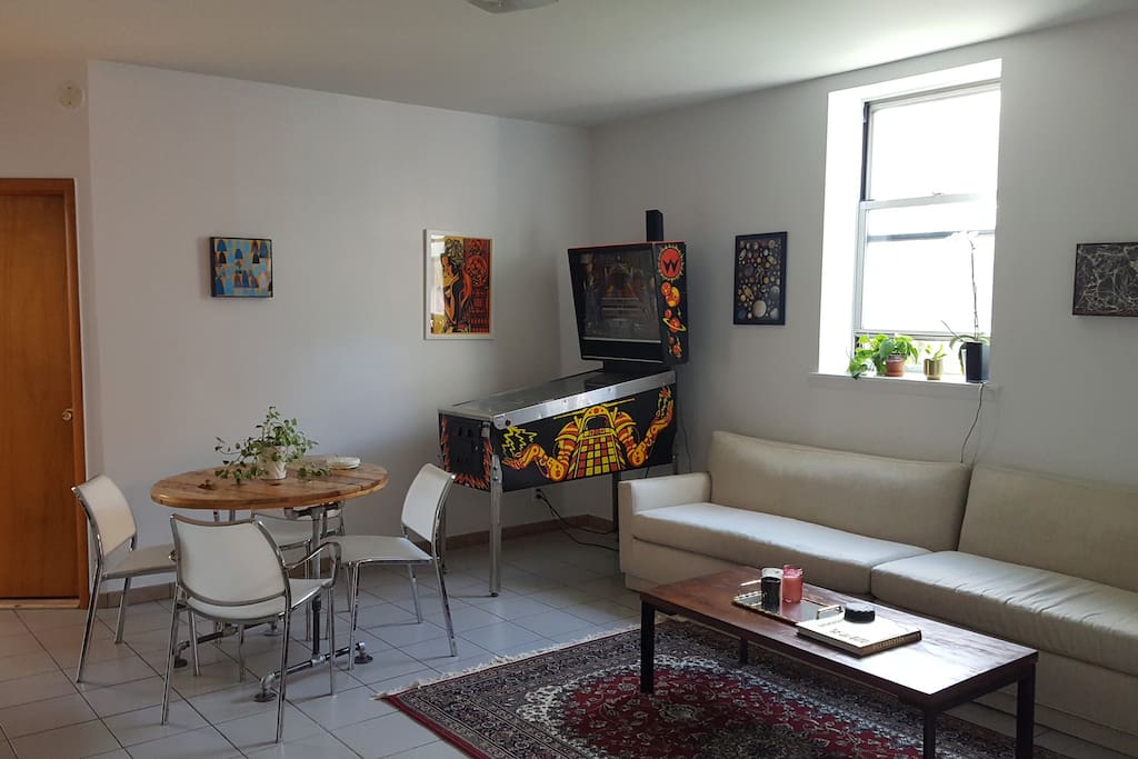 Relax and watch TV in our spacious, open, living room