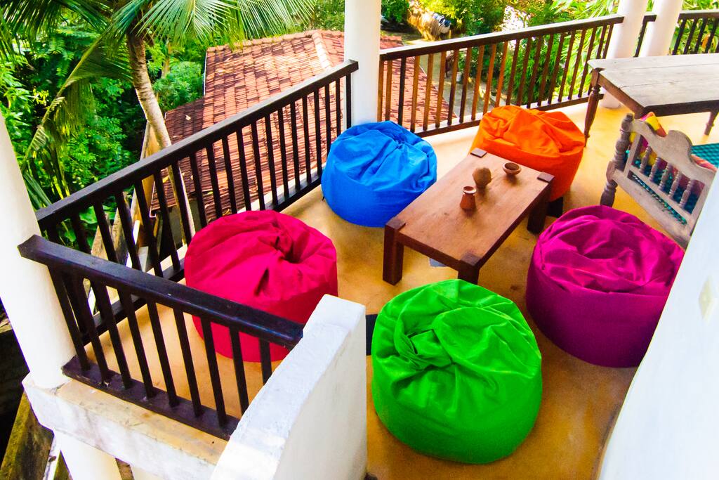 sitting area at balcony for relax with friends
