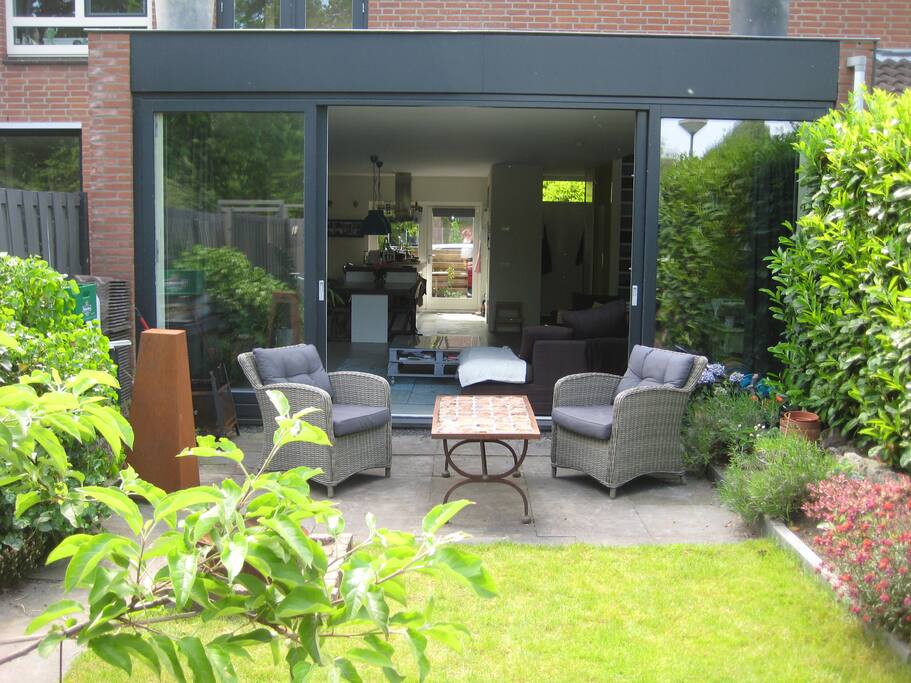 Back garden, sunny all day long