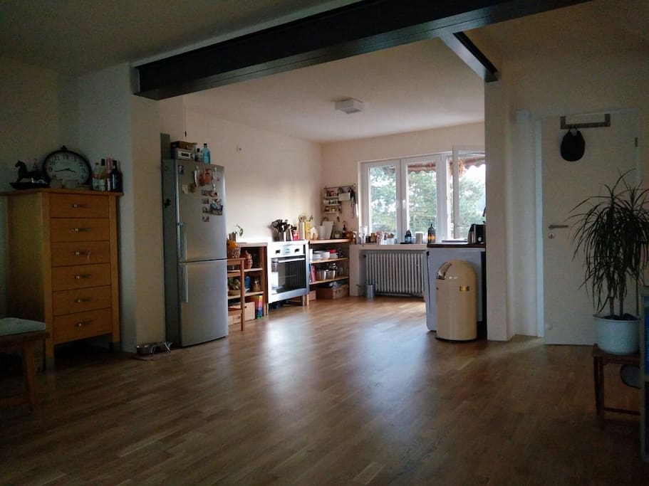 Open plan kitchen diner