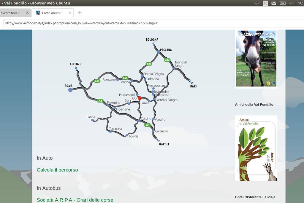 The map of the National Park