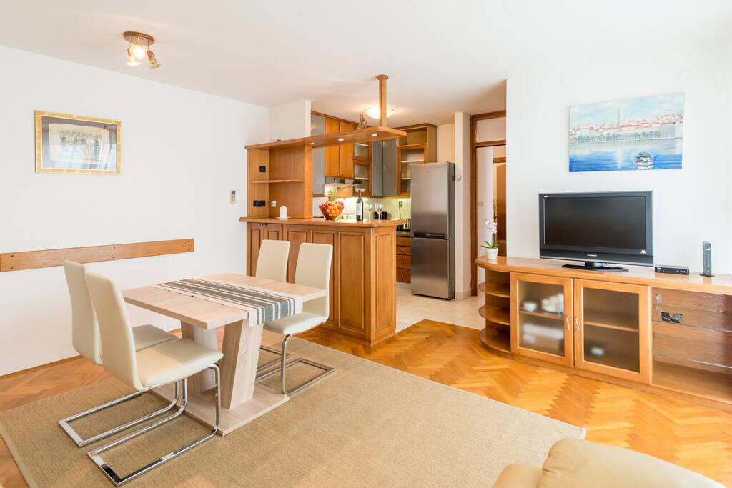 Living room with kitchen