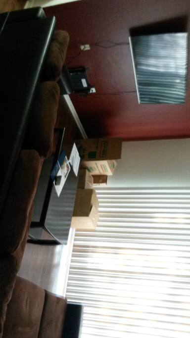 HD TV 7.1 surround sound system & L couch