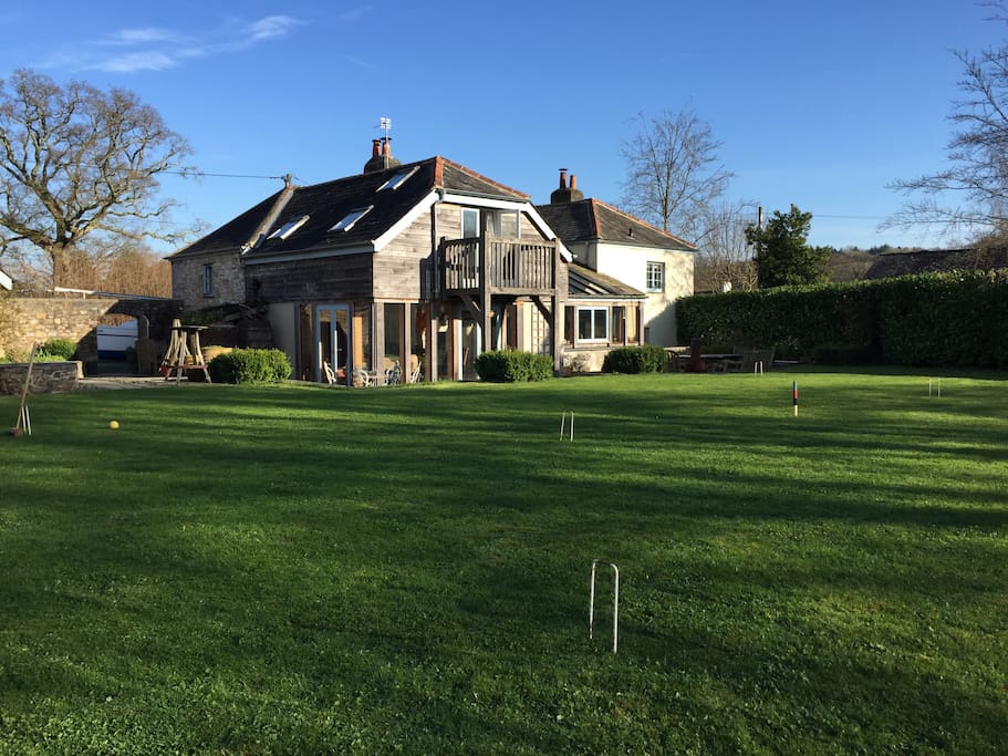 Lawn with croquet