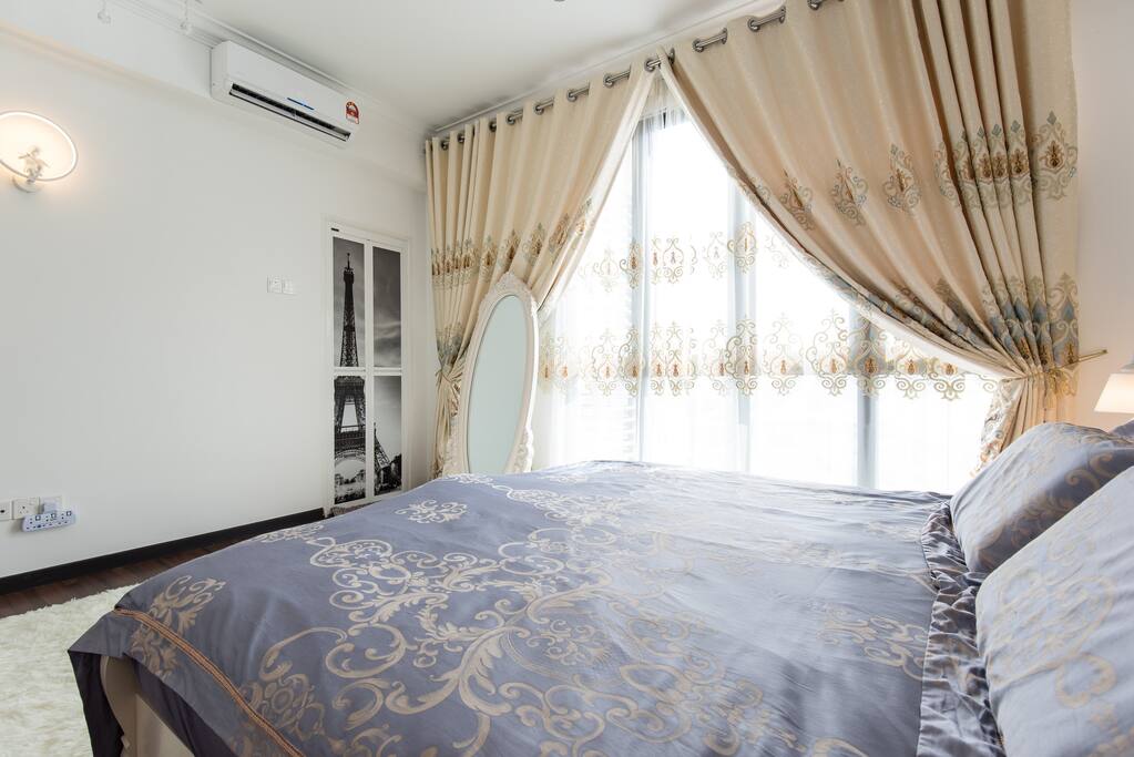 Euro style Master Bedroom with king size bed