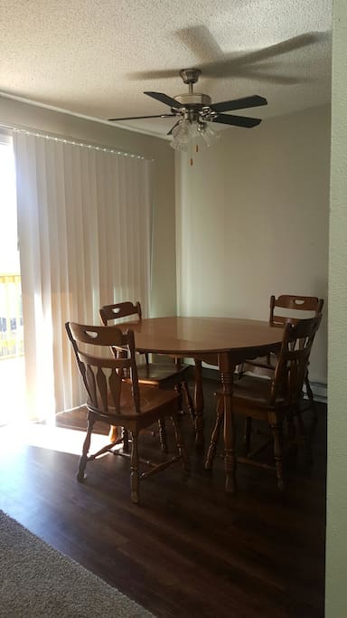 The dining area.