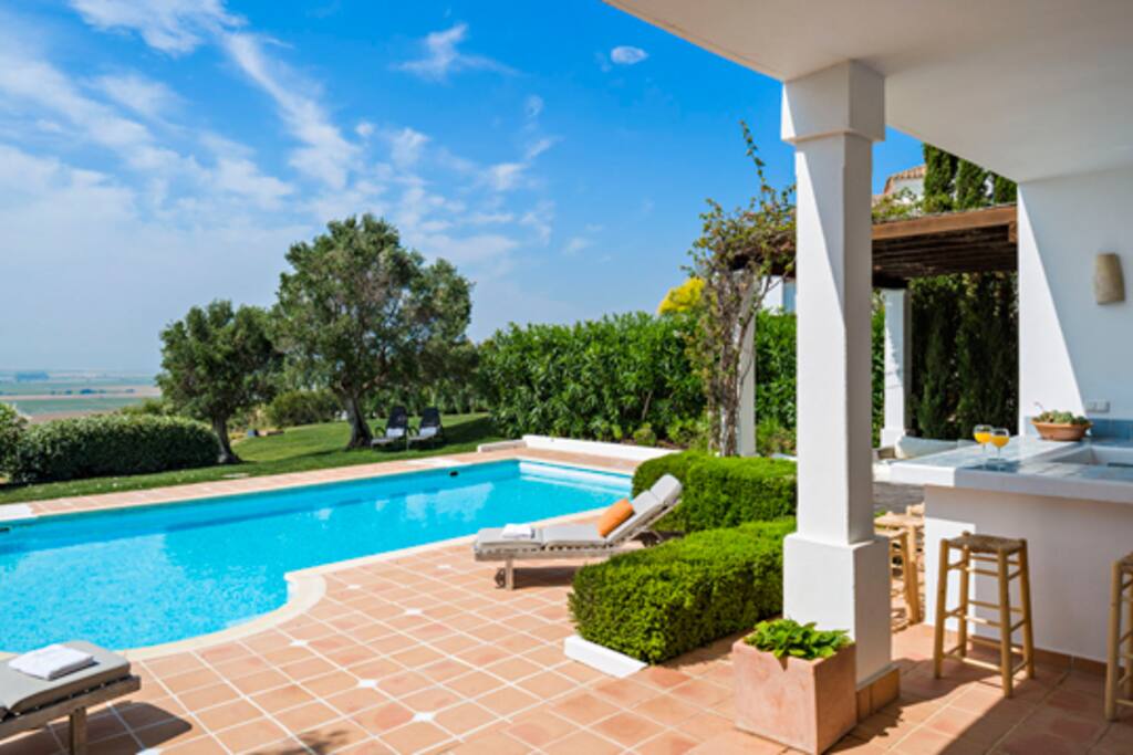 Terrace at the pool