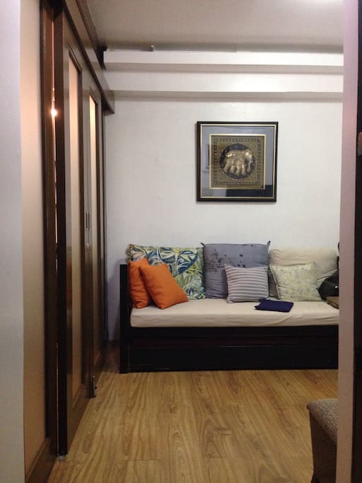 sofa bed with pullout single mattress