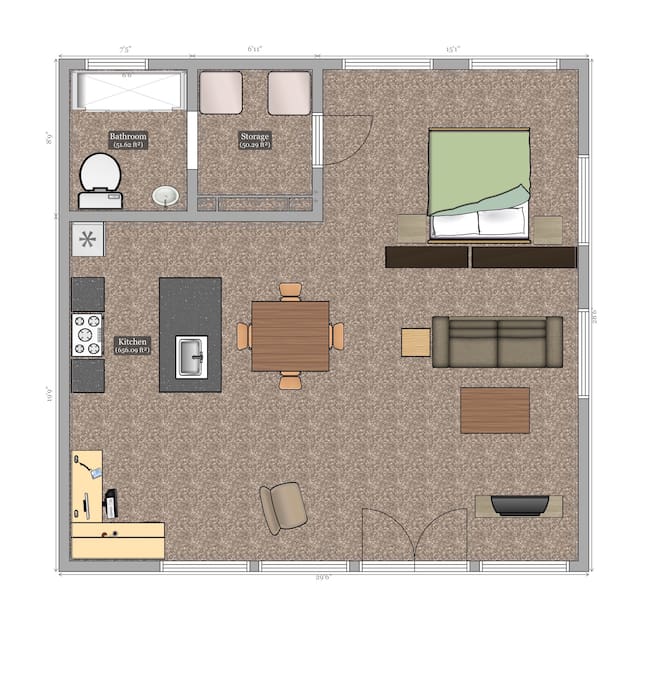 Guest Cottage Floor Plan