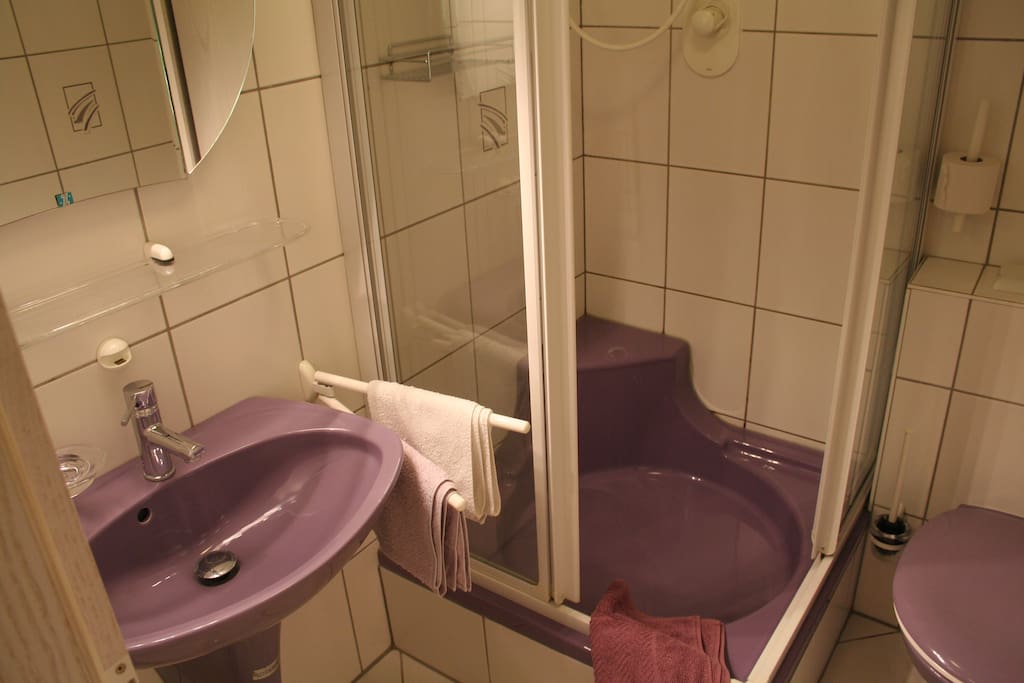 Bad mit Dusche und WC
