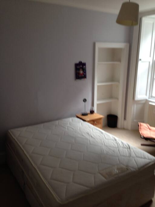 This is the bedroom, its recently painted, light and spacious.